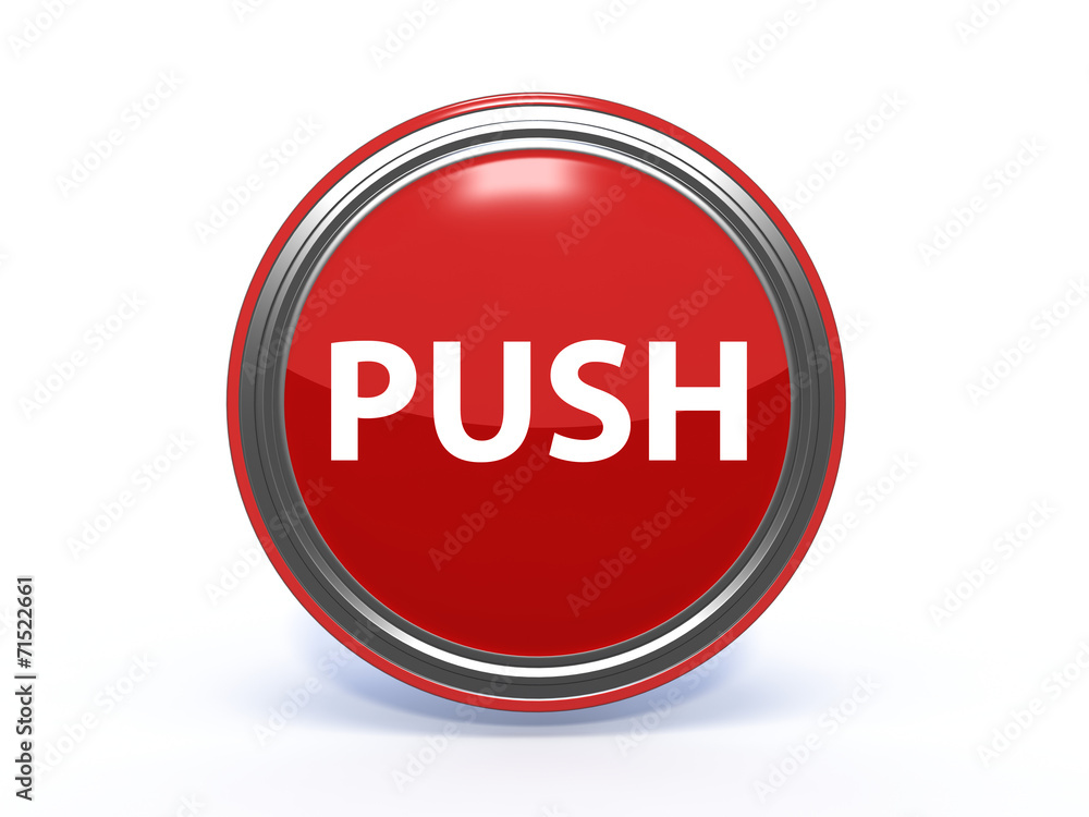 push circular icon on white background push circular icon on white background