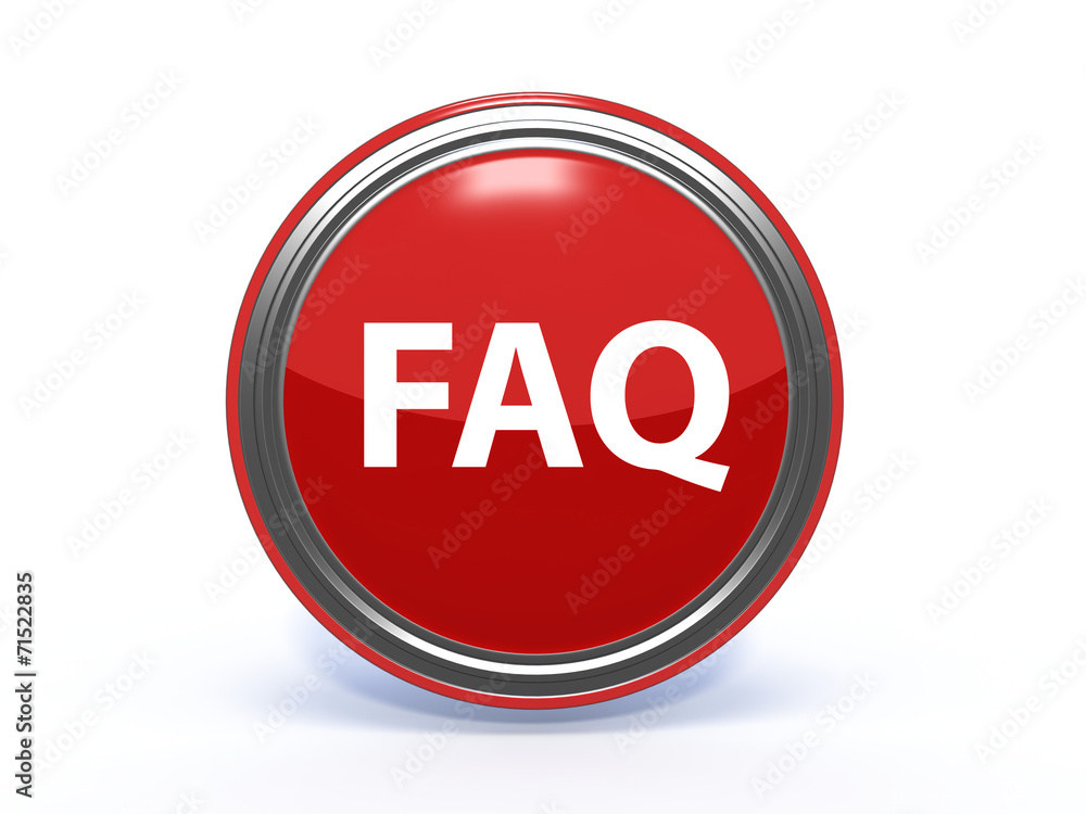 faq circular icon on white background faq circular icon on white background