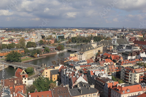 Wroclaw panorama from the terrace widokowego.Poland