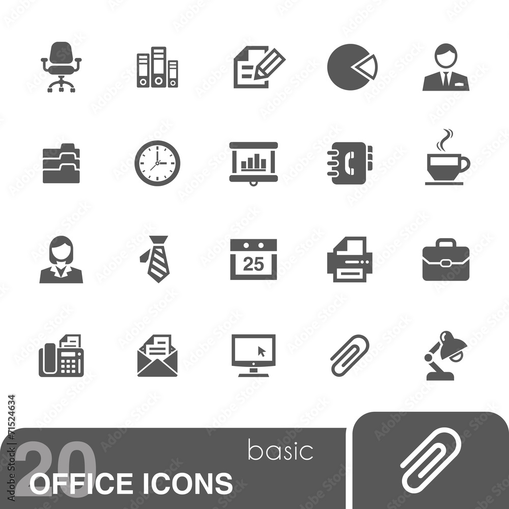 Office icons set.