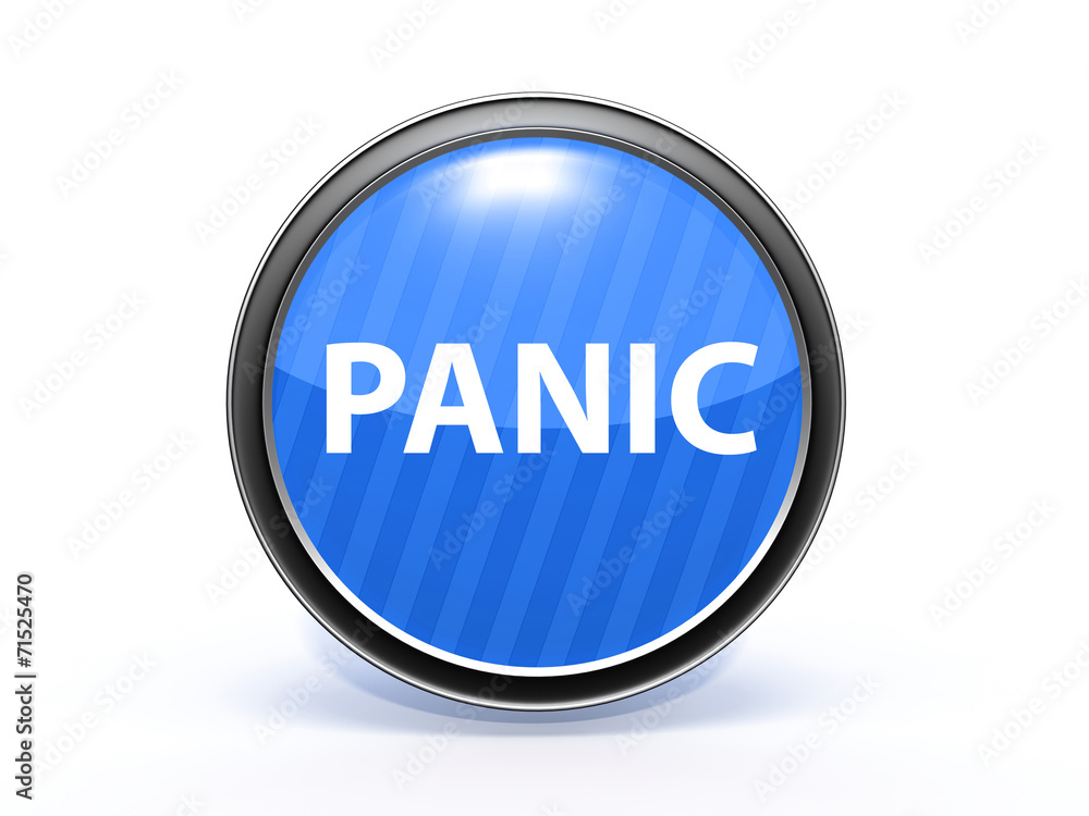 panic circular icon on white background panic circular icon on white background