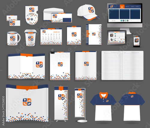 Corporate identity templates vector