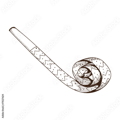 Party horn blower.