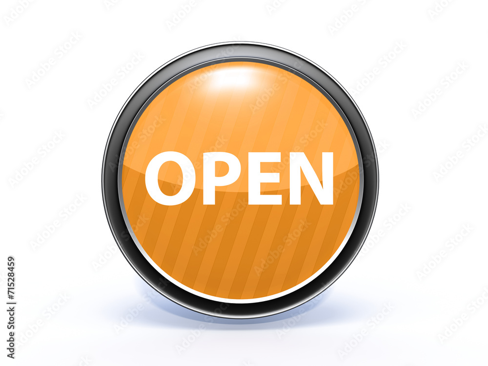 open circular icon on white background open circular icon on white background