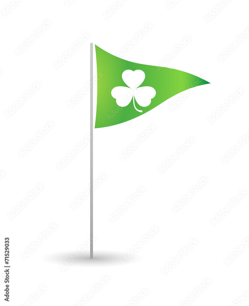 Flag with a clover