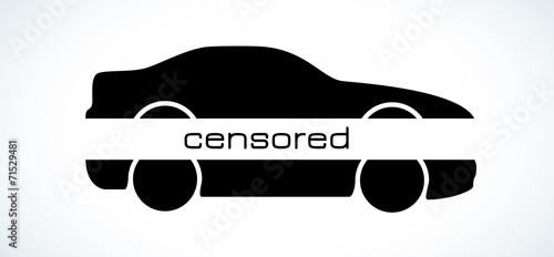censored car silhouette