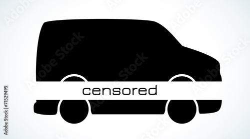 censored car silhouette