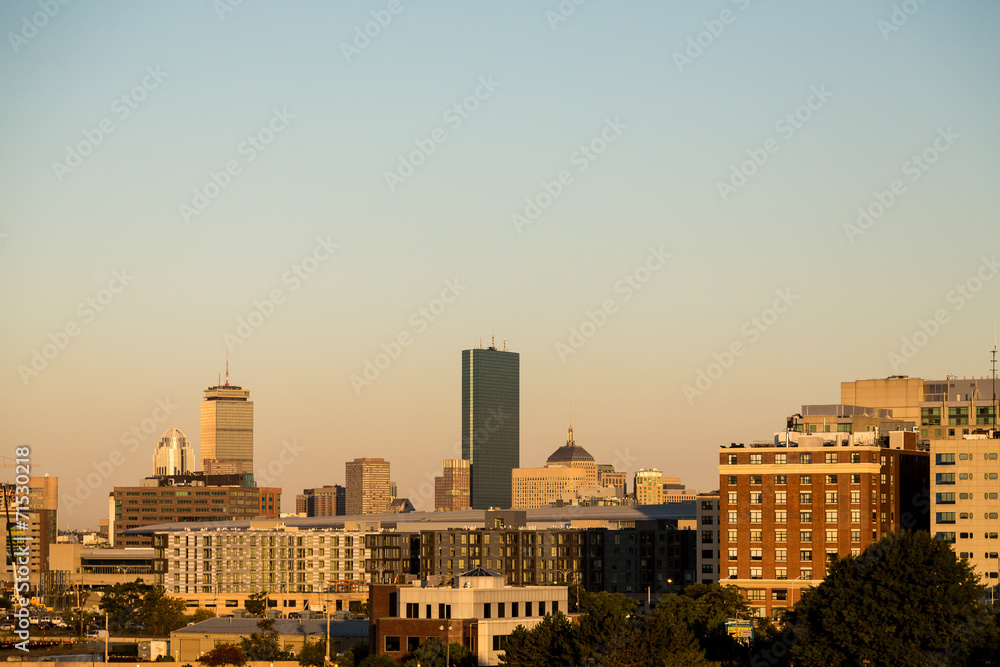 Boston Skyline in Morning Light