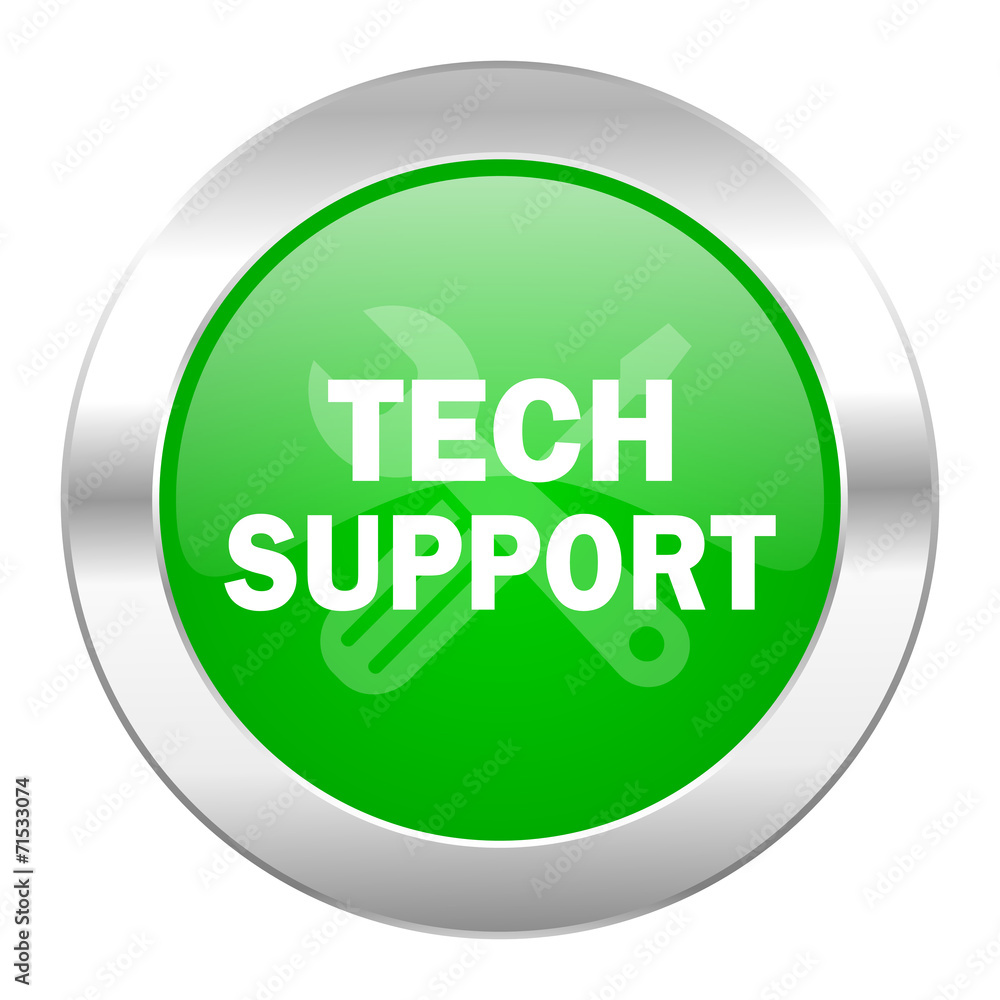 technical support green circle chrome web icon isolated technical support green circle chrome web icon isolated