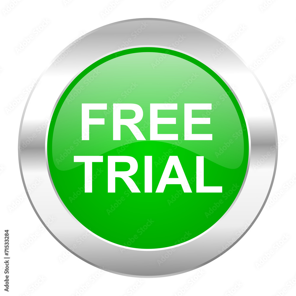 free trial green circle chrome web icon isolated free trial green circle chrome web icon isolated