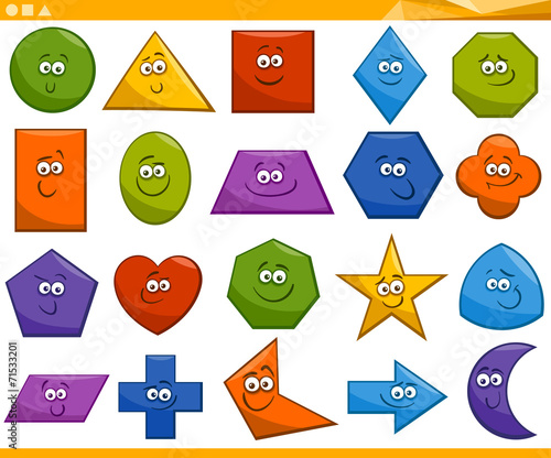 cartoon basic geometric shapes