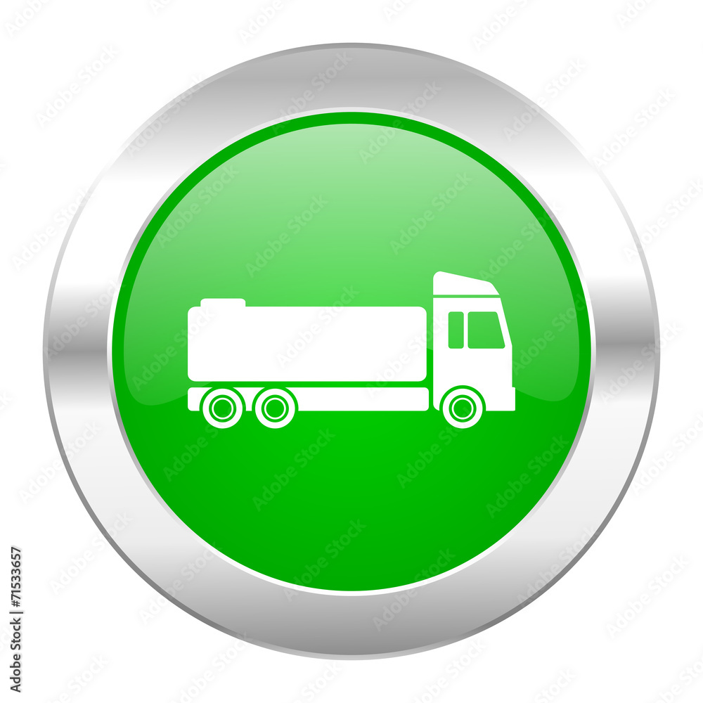 truck green circle chrome web icon isolated truck green circle chrome web icon isolated