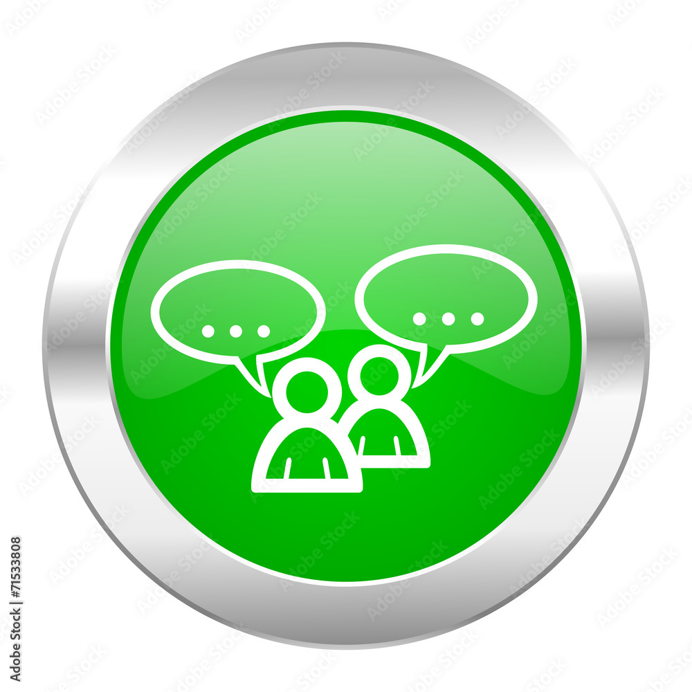 forum green circle chrome web icon isolated