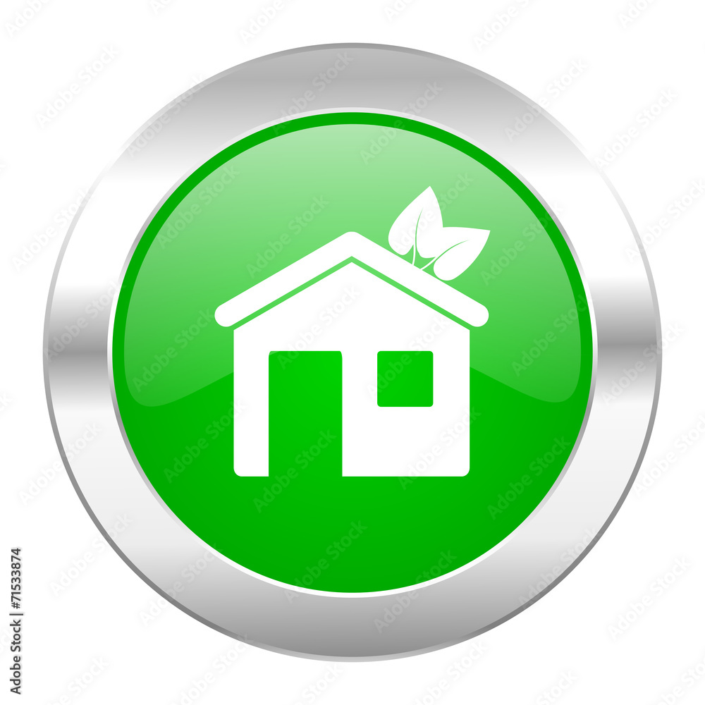 house green circle chrome web icon isolated house green circle chrome web icon isolated