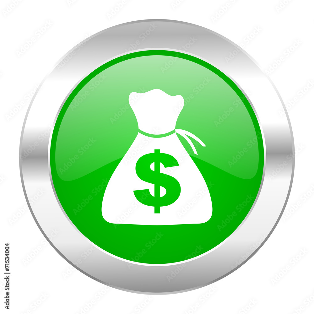 money green circle chrome web icon isolated money green circle chrome web icon isolated