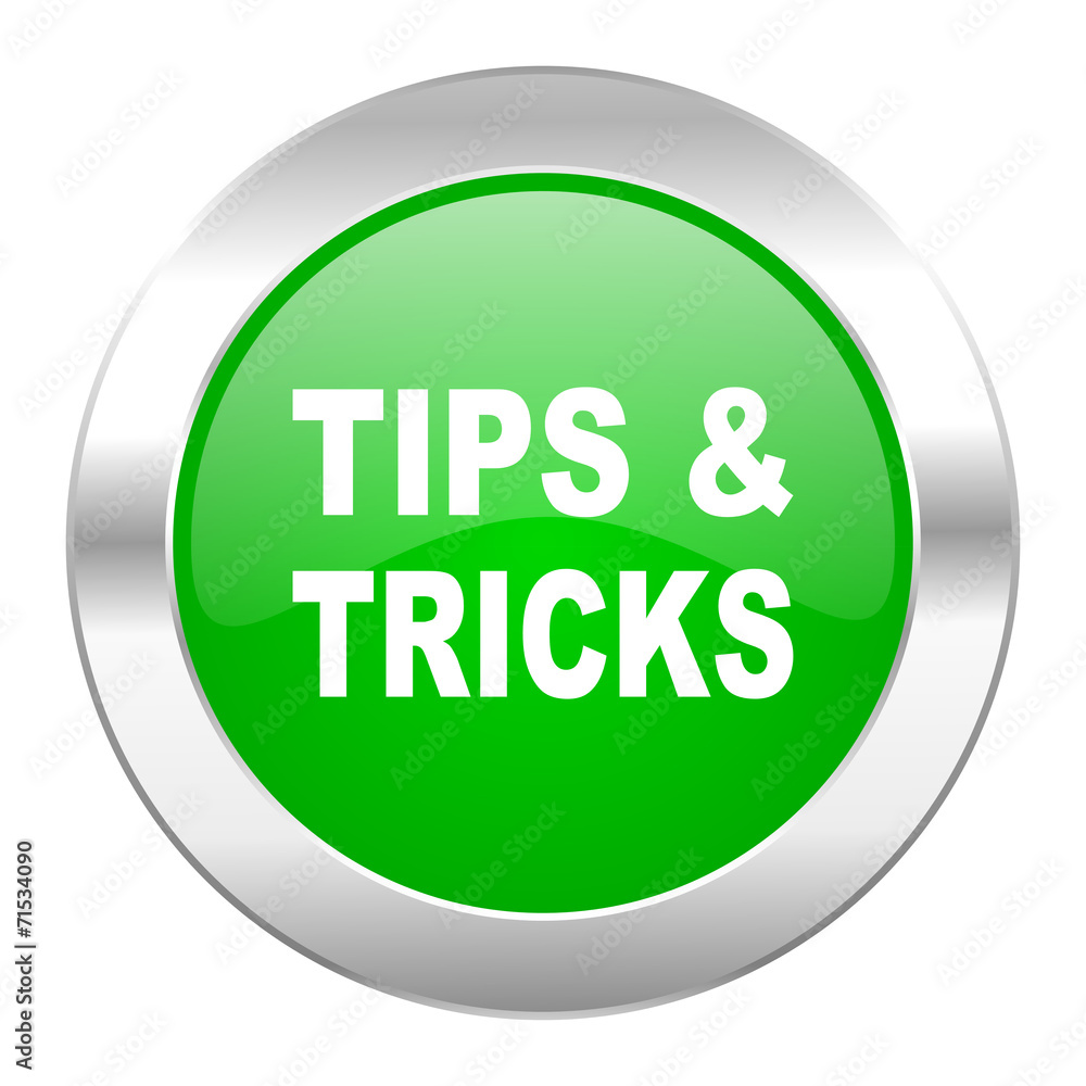 tips tricks green circle chrome web icon isolated tips tricks green circle chrome web icon isolated