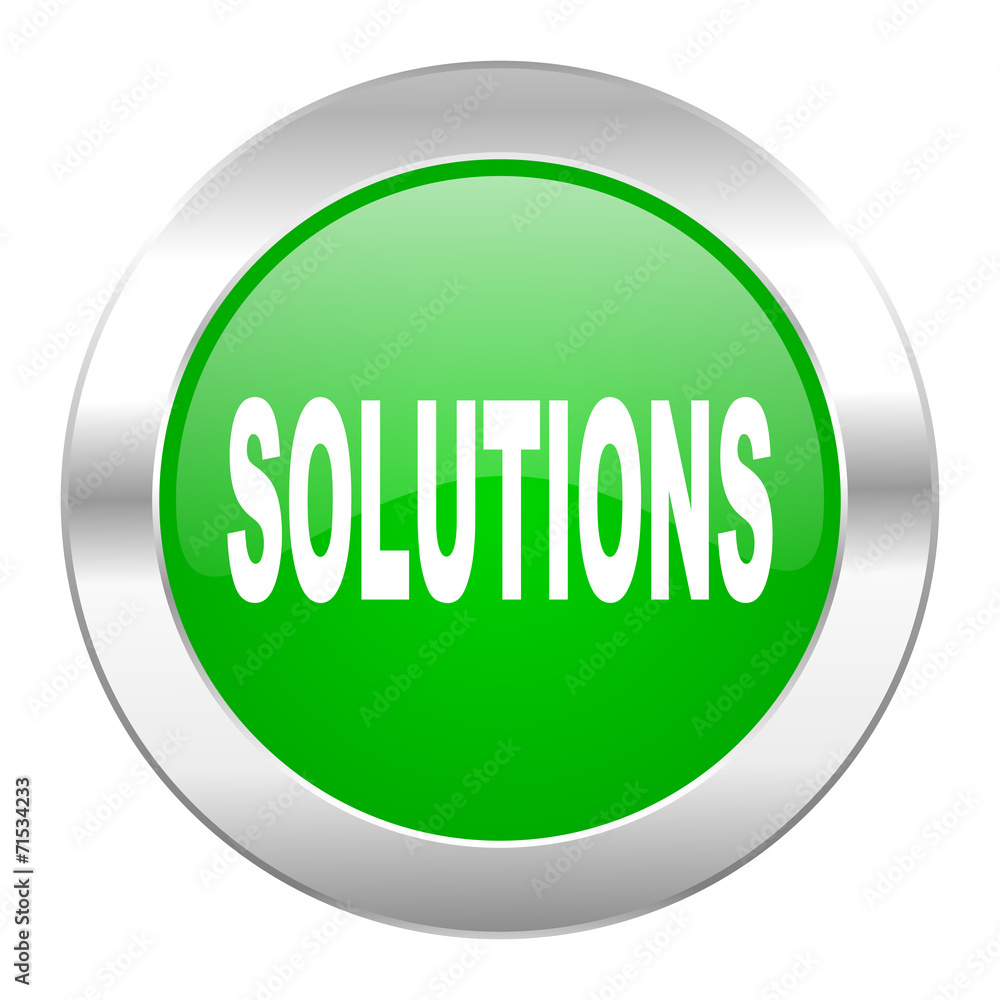 solutions green circle chrome web icon isolated solutions green circle chrome web icon isolated