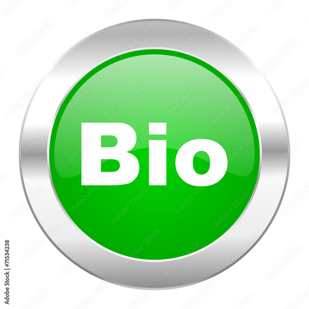 bio green circle chrome web icon isolated bio green circle chrome web icon isolated
