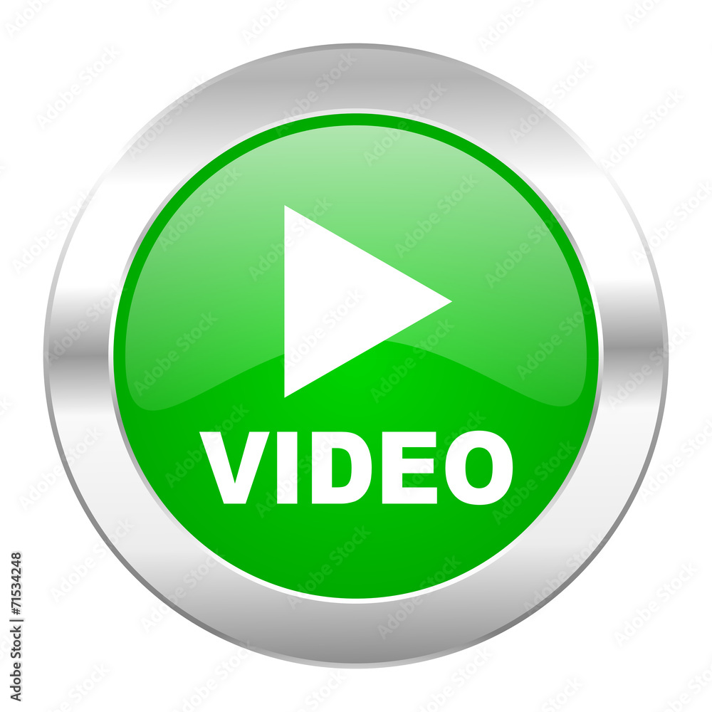 video green circle chrome web icon isolated video green circle chrome web icon isolated