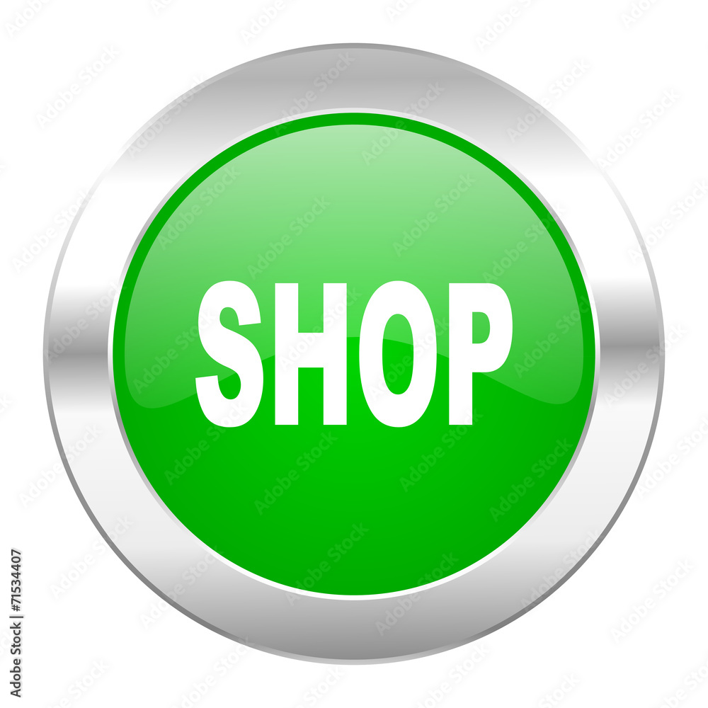 shop green circle chrome web icon isolated shop green circle chrome web icon isolated