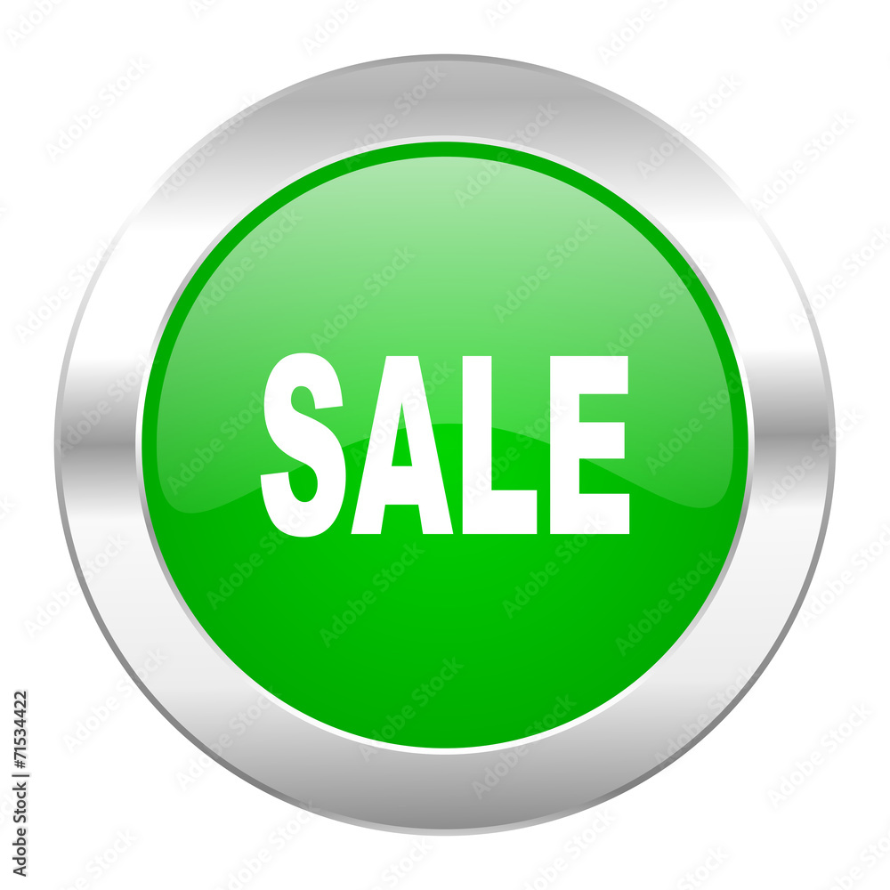 sale green circle chrome web icon isolated sale green circle chrome web icon isolated