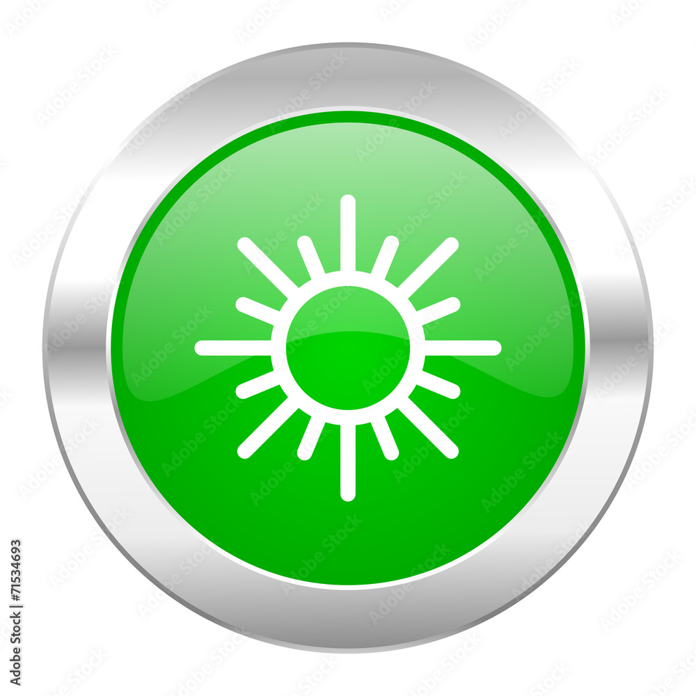 sun green circle chrome web icon isolated sun green circle chrome web icon isolated