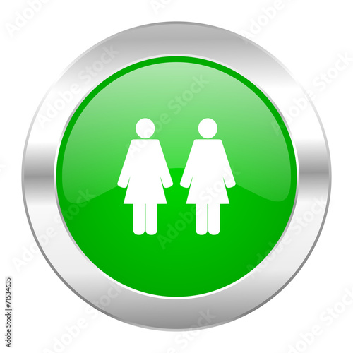 couple green circle chrome web icon isolated