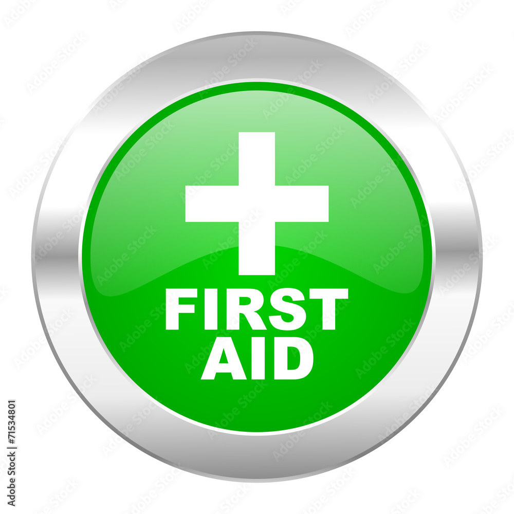first aid green circle chrome web icon isolated first aid green circle chrome web icon isolated