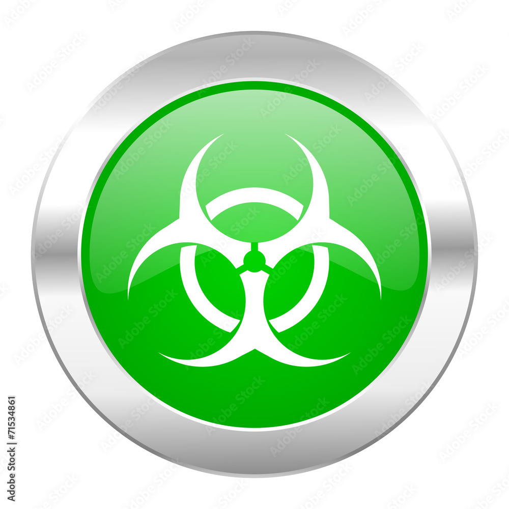 biohazard green circle chrome web icon isolated biohazard green circle chrome web icon isolated