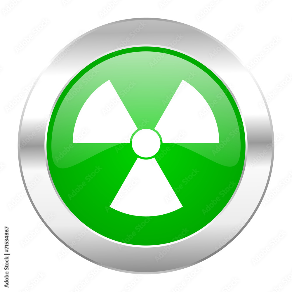 radiation green circle chrome web icon isolated radiation green circle chrome web icon isolated