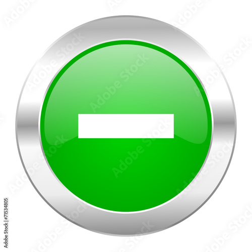 Free Download minus green circle chrome web icon isolated - GFXLoad