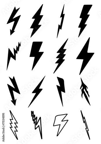 Lightning icon set