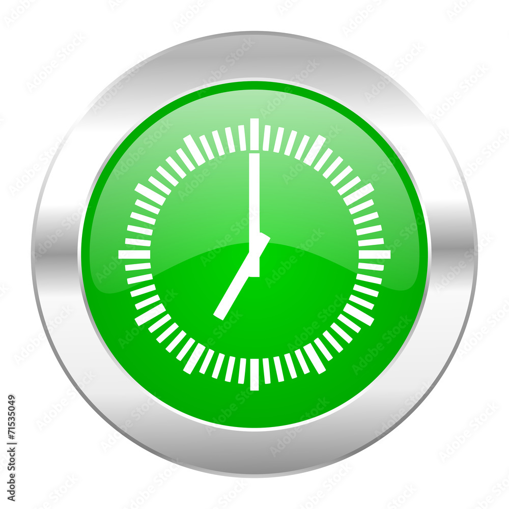 time green circle chrome web icon isolated time green circle chrome web icon isolated