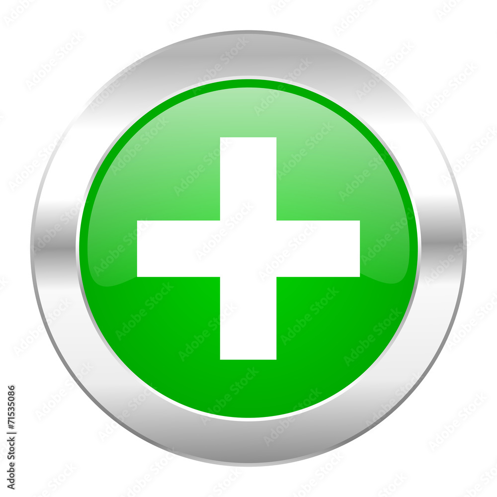 plus green circle chrome web icon isolated plus green circle chrome web icon isolated