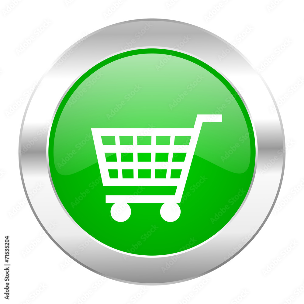 cart green circle chrome web icon isolated cart green circle chrome web icon isolated