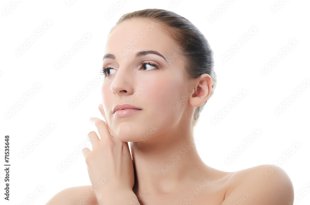 beautiful woman with a natural make-up. Care of a skin. Spa beautiful woman with a natural make-up. Care of a skin. Spa