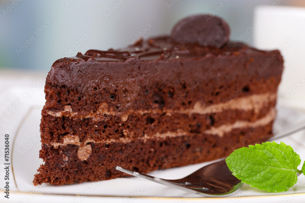 Piece of chocolate cake Piece of chocolate cake
