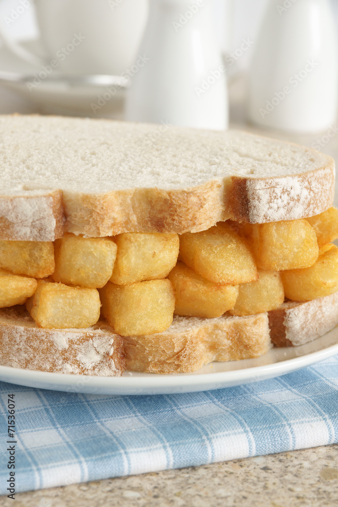 Chip Butty a British fast food Chip Butty a British fast food