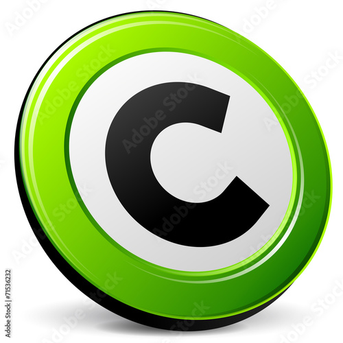 copyright green icon