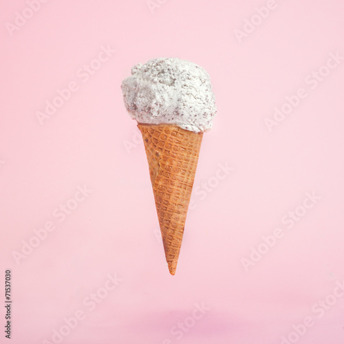 icecream cone on pink background