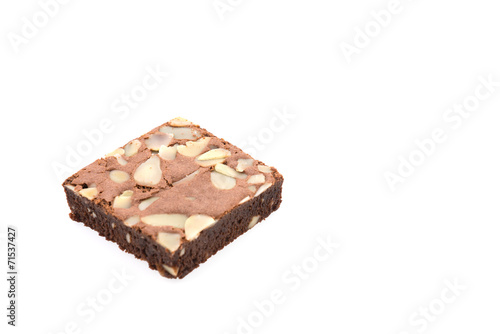 Brownie isolated on white