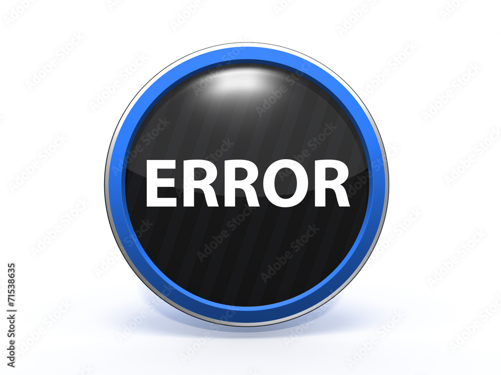 error circular icon on white background error circular icon on white background