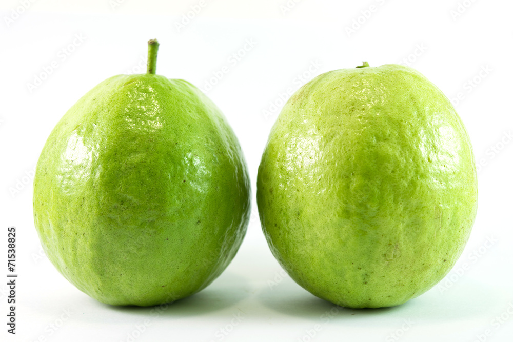Guava on white background Guava on white background