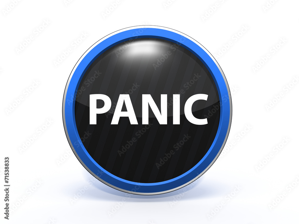 panic circular icon on white background panic circular icon on white background