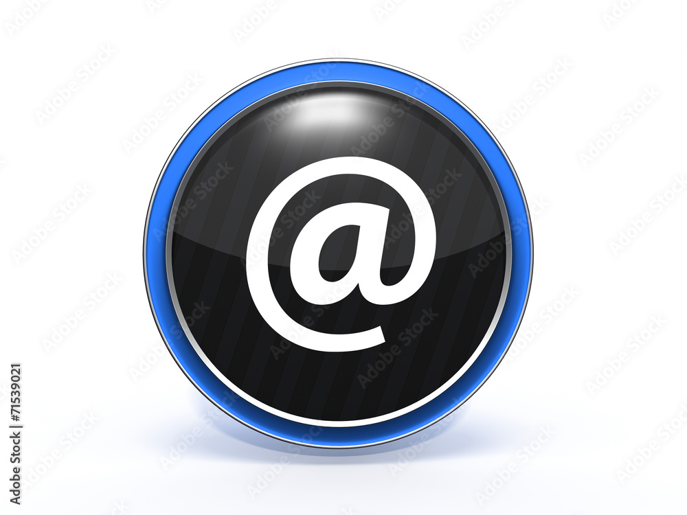 Email circular icon on white background Email circular icon on white background