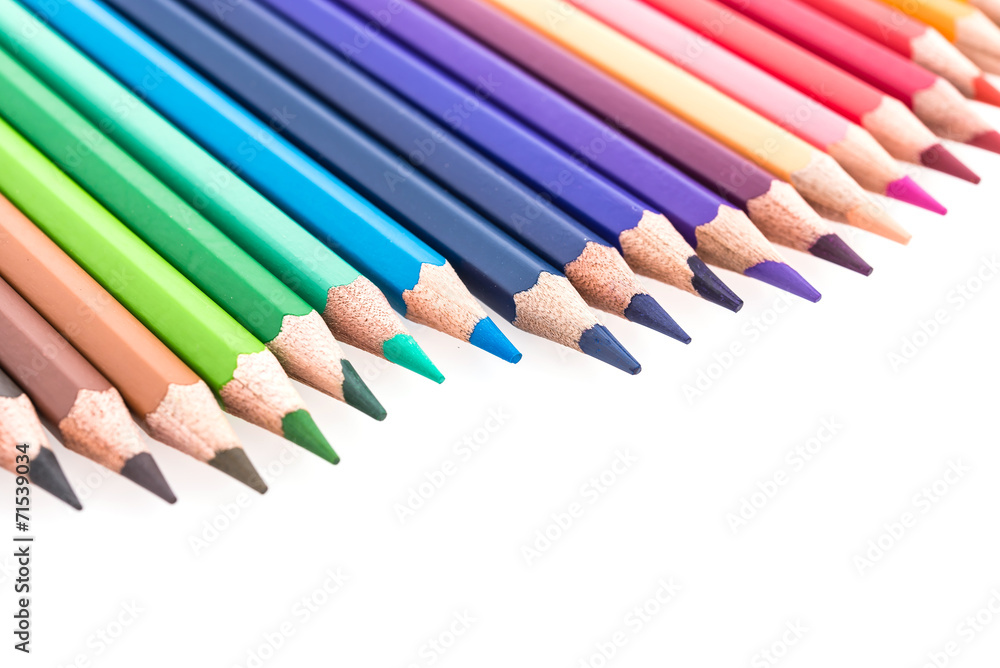 Color pencil isolated on white background Color pencil isolated on white background