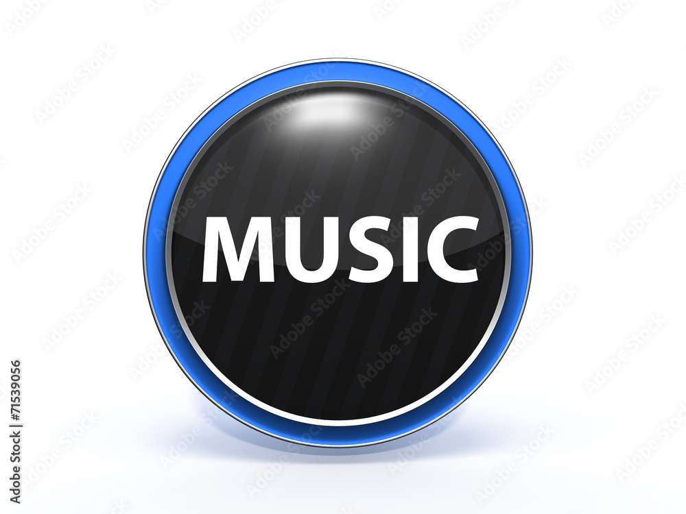 music circular icon on white background music circular icon on white background