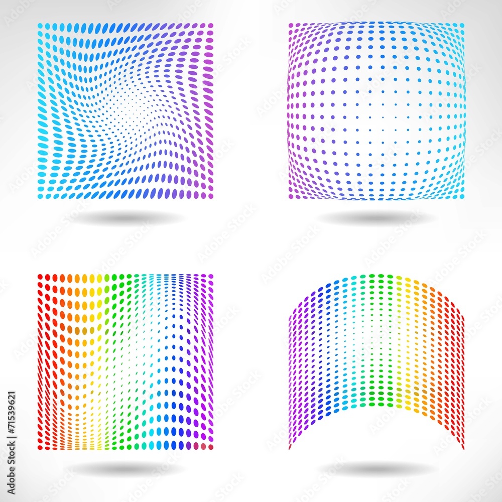 Set of Modern Flat Halftone Backgrounds Set of Modern Flat Halftone Backgrounds