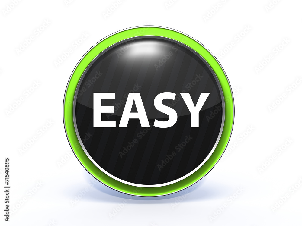 easy circular icon on white background easy circular icon on white background