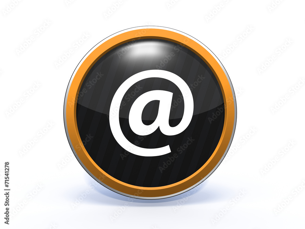 Email circular icon on white background Email circular icon on white background